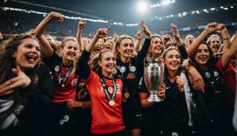 Eintracht Frankfurt Frauen feiern die Qualifikation zur Champions League