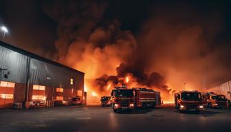 Feuer in Lagerhalle einer Recyclingfirma in Offenbach erfolgreich gelöscht