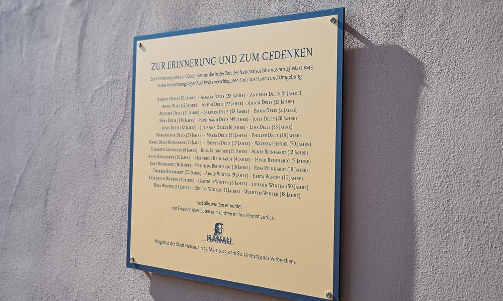 Hanau gedenkt der Deportation von 39 Sinti vor 83 Jahren