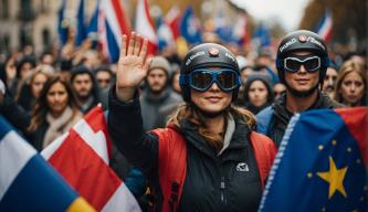 Proteste in Georgien: Mit Skibrillen und EU-Flaggen