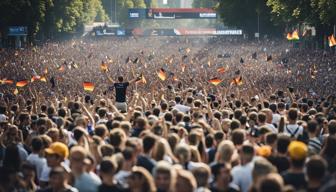 Tausende Fans fiebern beim EM-Viertelfinale auf der Fanmeile in Frankfurt mit